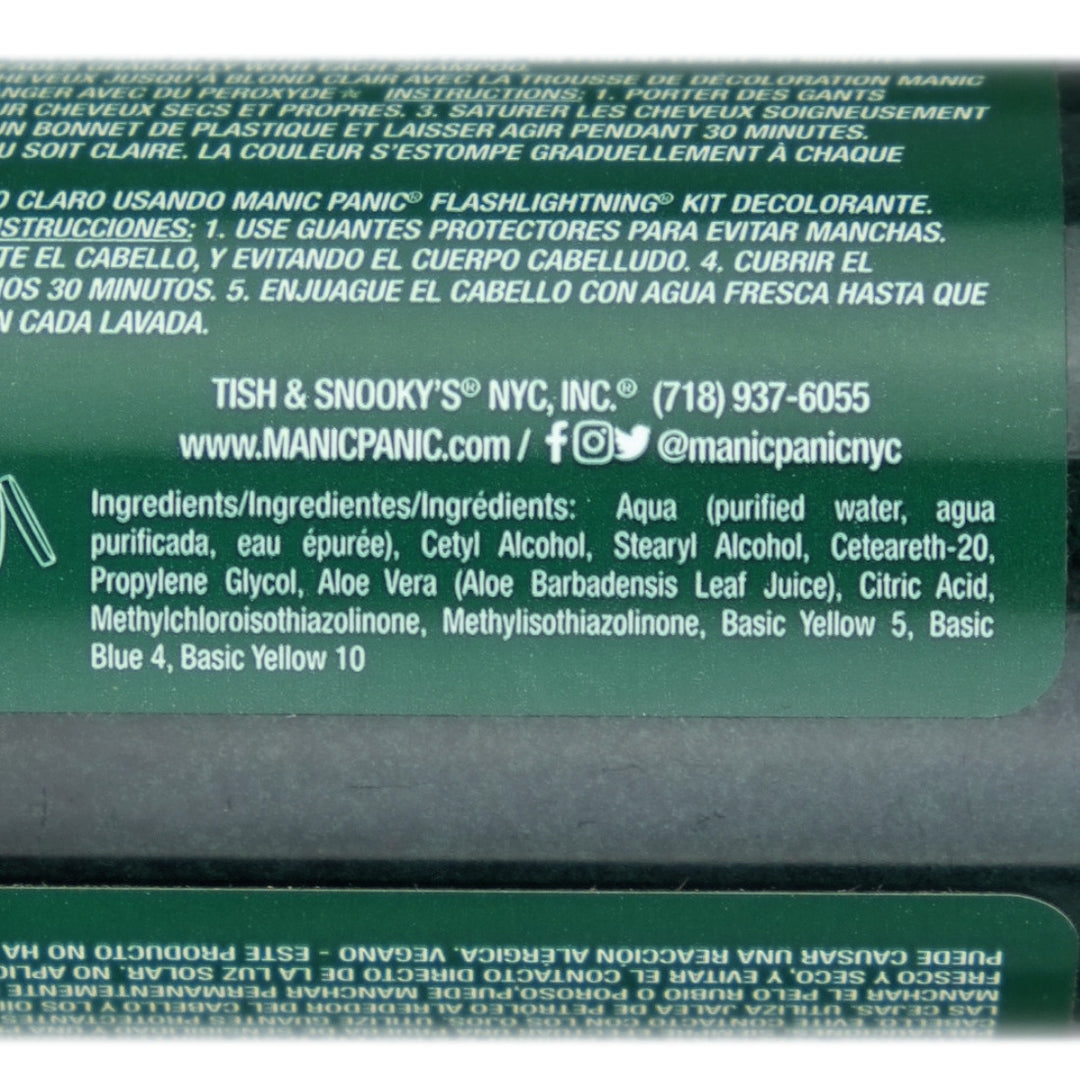 Manic Panic Green Envy Amplified Semi-Permanent Hair Colour Dye Ingredients