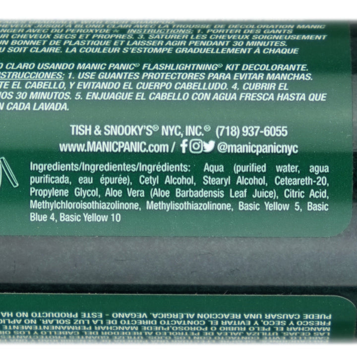 Manic Panic Green Envy Amplified Semi-Permanent Hair Colour Dye Ingredients