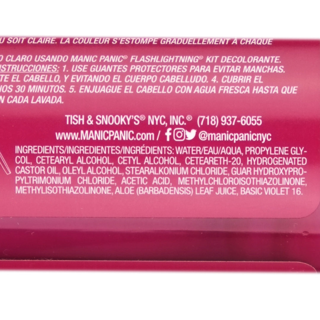 Manic Panic Hot Hot Pink Amplified Semi-Permanent Hair Colour Dye Ingredients
