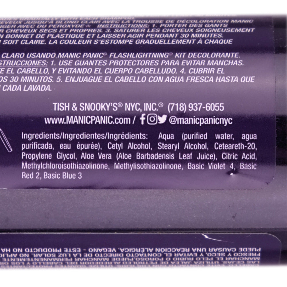 Manic Panic Purple Haze Amplified Semi-Permanent Hair Colour Dye Ingredients