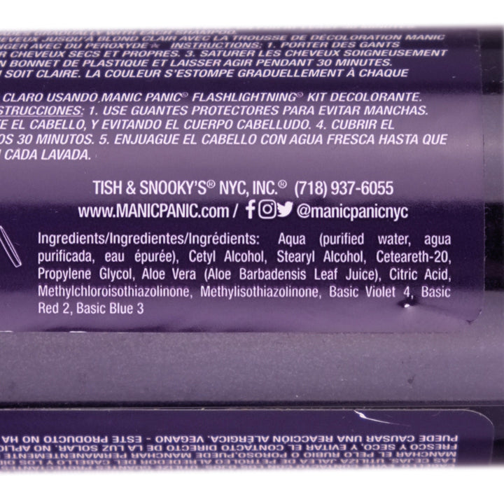 Manic Panic Purple Haze Amplified Semi-Permanent Hair Colour Dye Ingredients