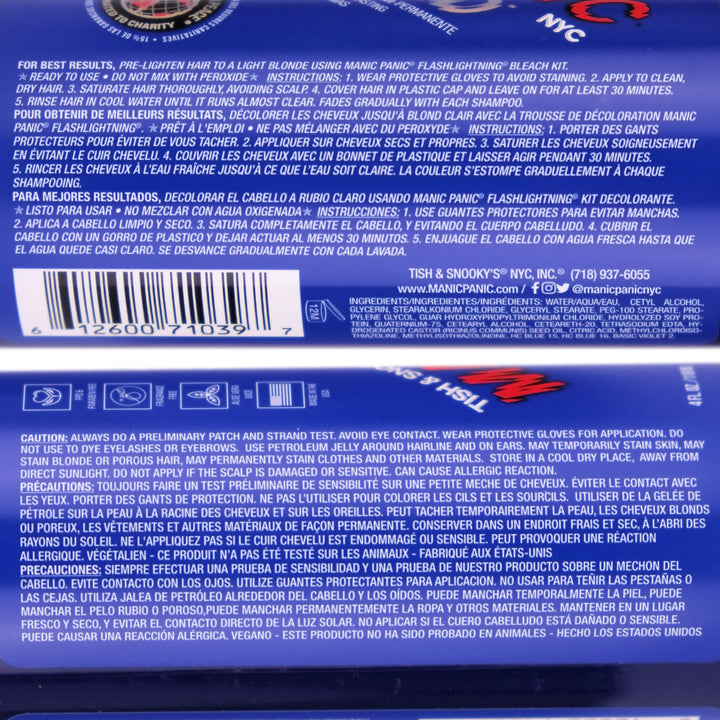 Manic Panic Rockabilly Blue AmplifiedSemi-Permanent Hair Colour Dye Instructions