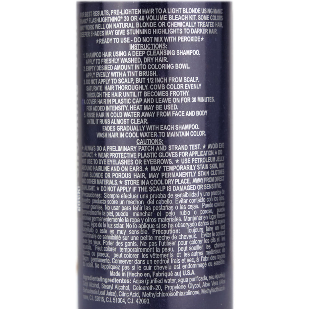 Manic Panic Shocking Blue Amplified Semi-Permanent Hair Colour 118ml