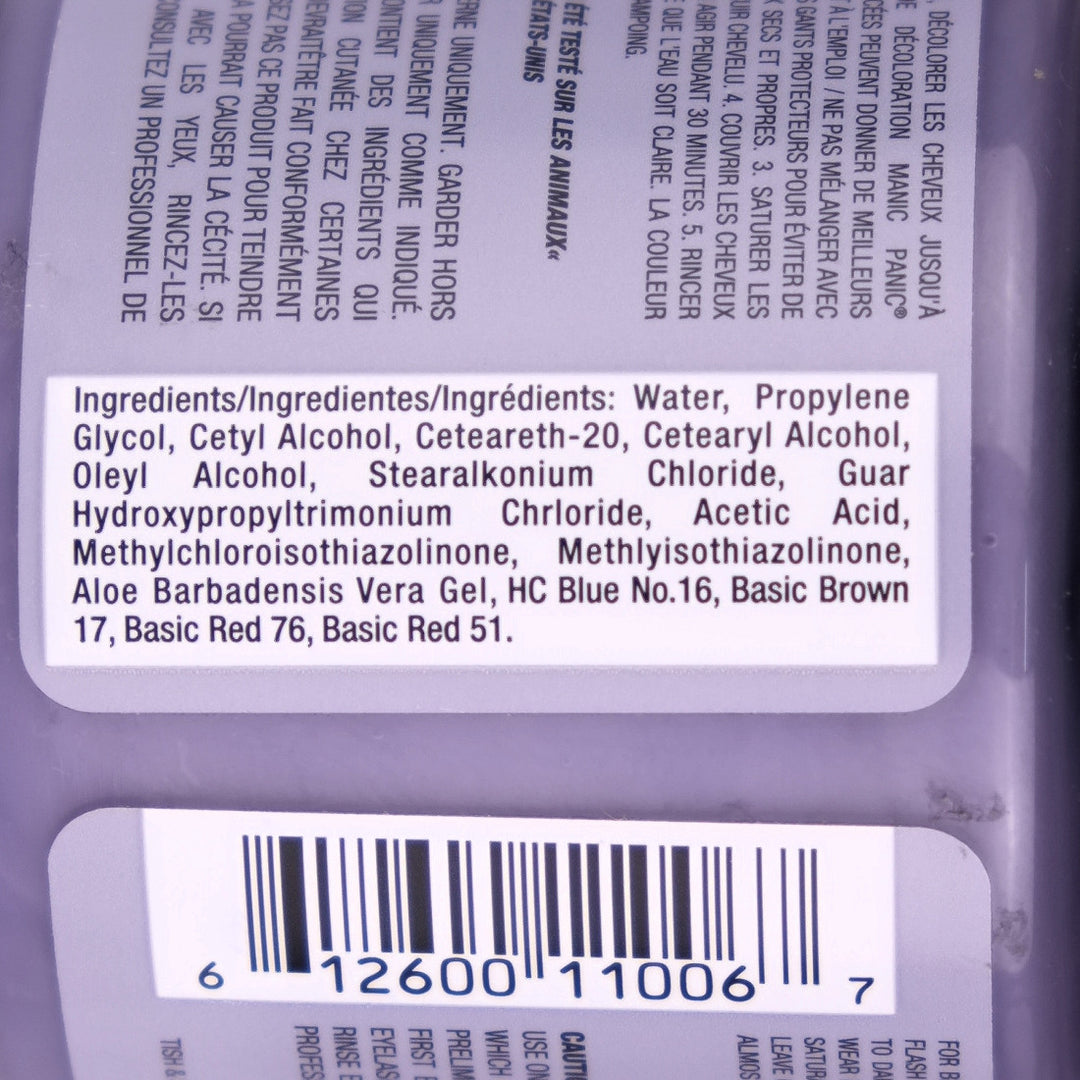 Manic Panic Silver Stiletto Ingredients