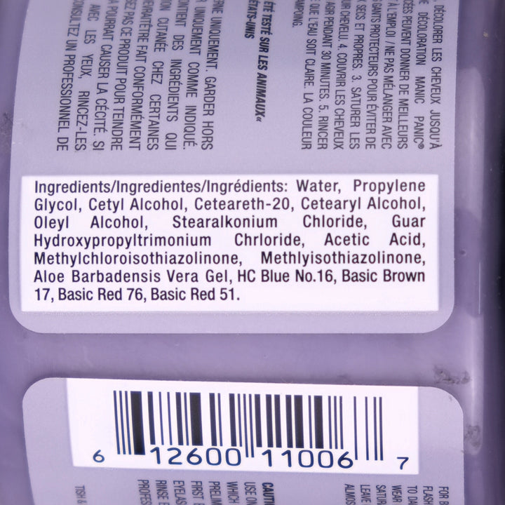 Manic Panic Silver Stiletto Ingredients