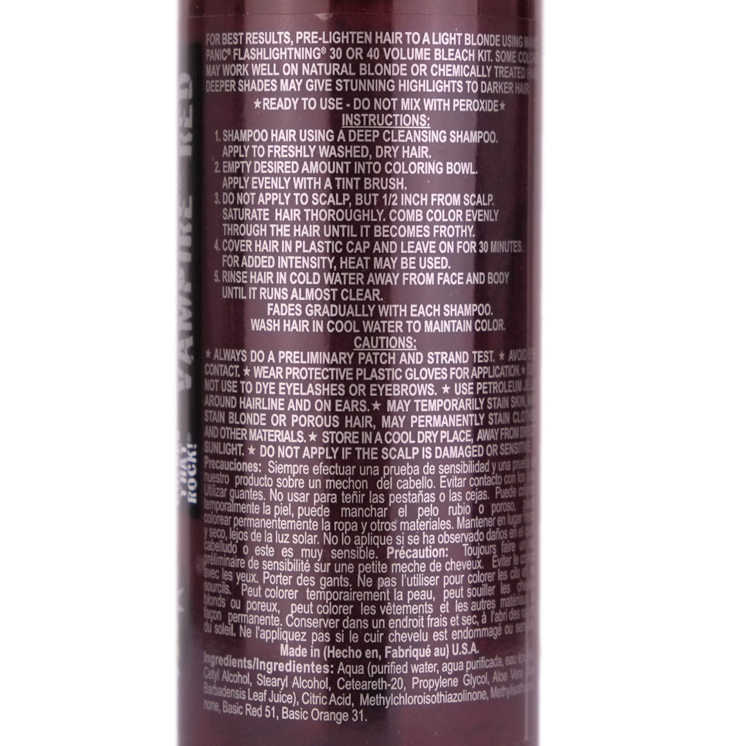 Manic Panic Vampire Red Amplified Semi-Permanent Hair Colour Details