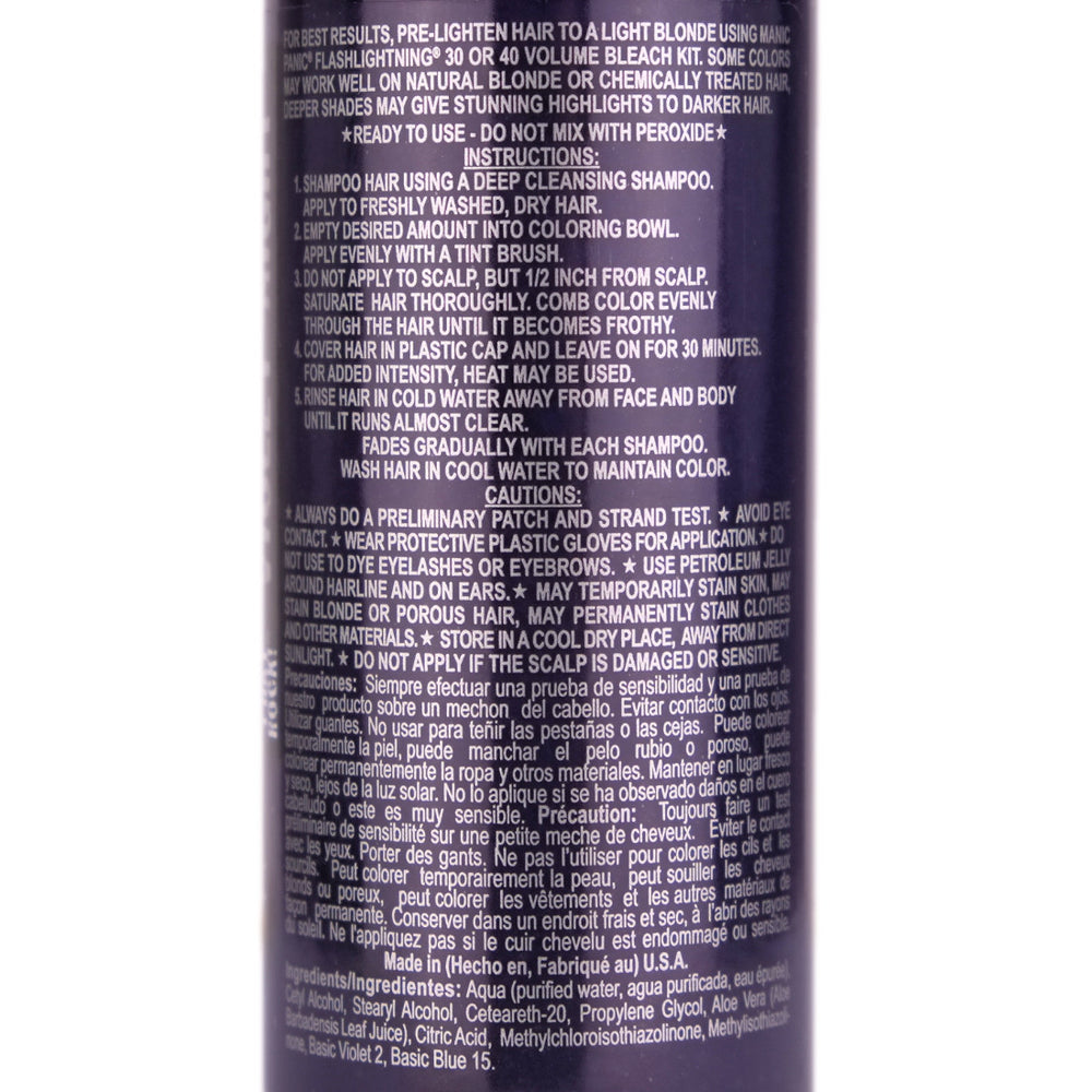 Manic Panic Violet Night Amplified Semi-Permanent Hair Colour Dye Details