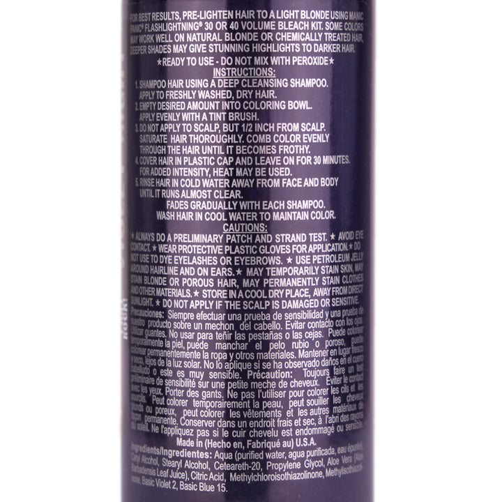 Manic Panic Violet Night Amplified Semi-Permanent Hair Colour Dye Details