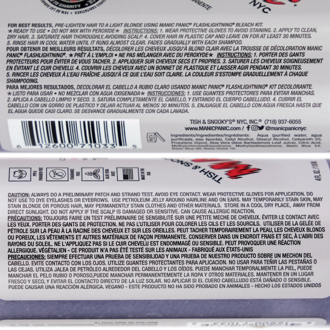 Manic Panic Virgin Snow White Toner Amplified 118ml
