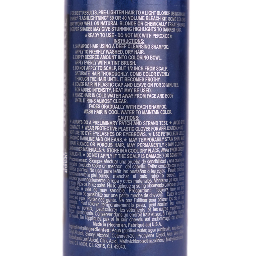 Manic Panic Voodoo Blue Amplified Semi-Permanent Hair Colour Dye details