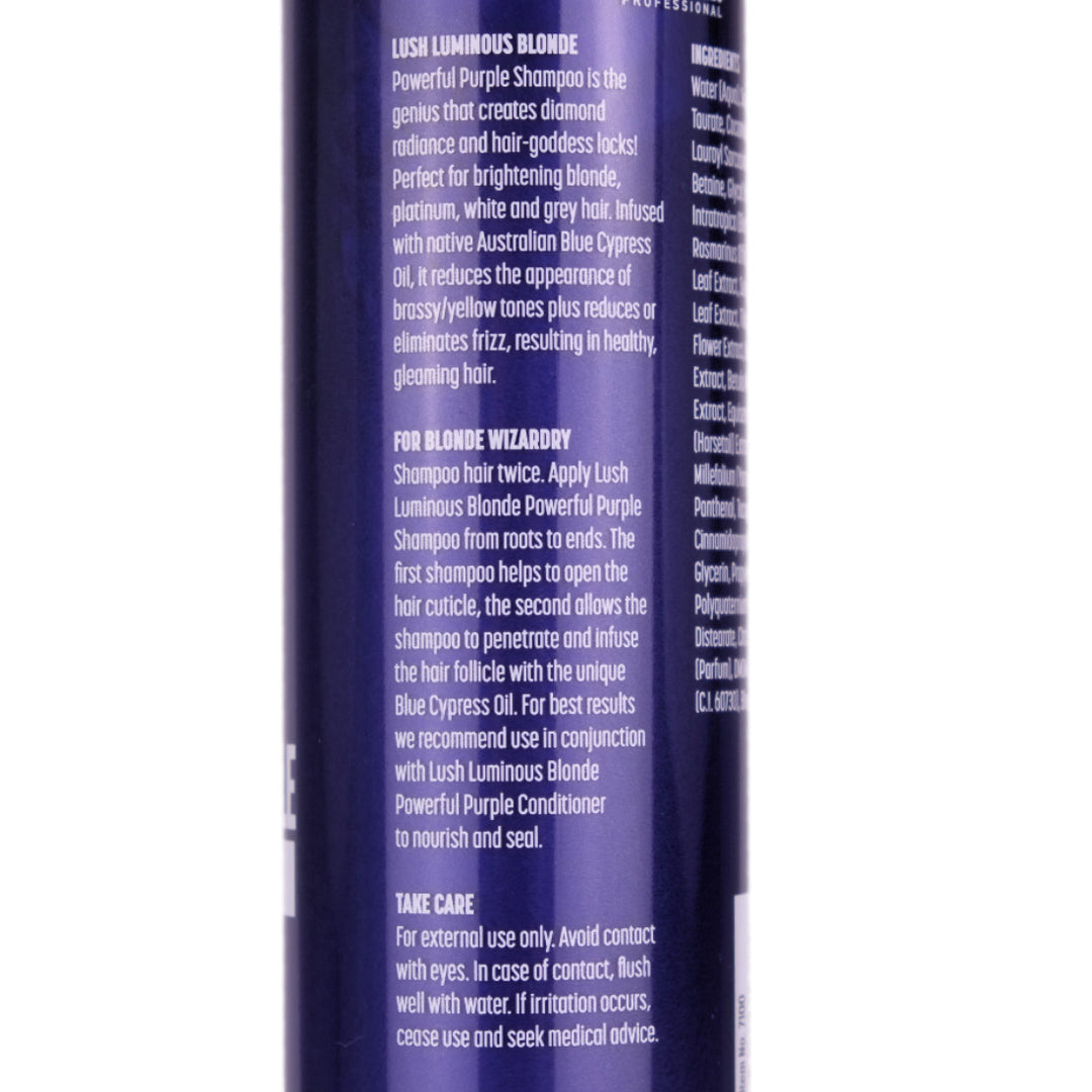 Marc Daniels Lush Luminous Blonde Shampoo Details