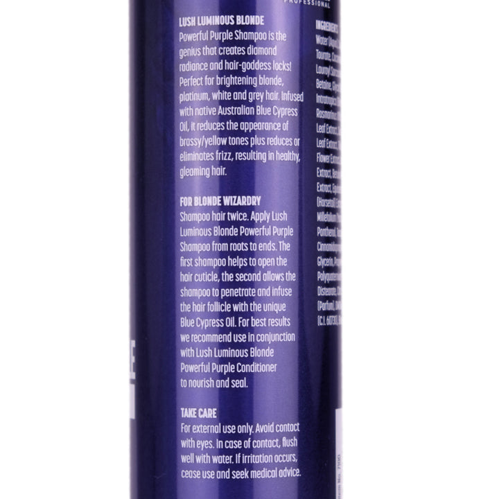 Marc Daniels Lush Luminous Blonde Shampoo Details