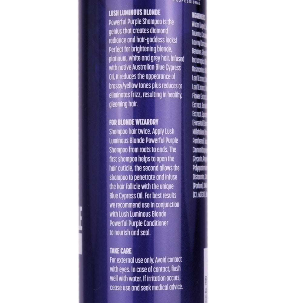 Marc Daniels Lush Luminous Blonde Shampoo Details