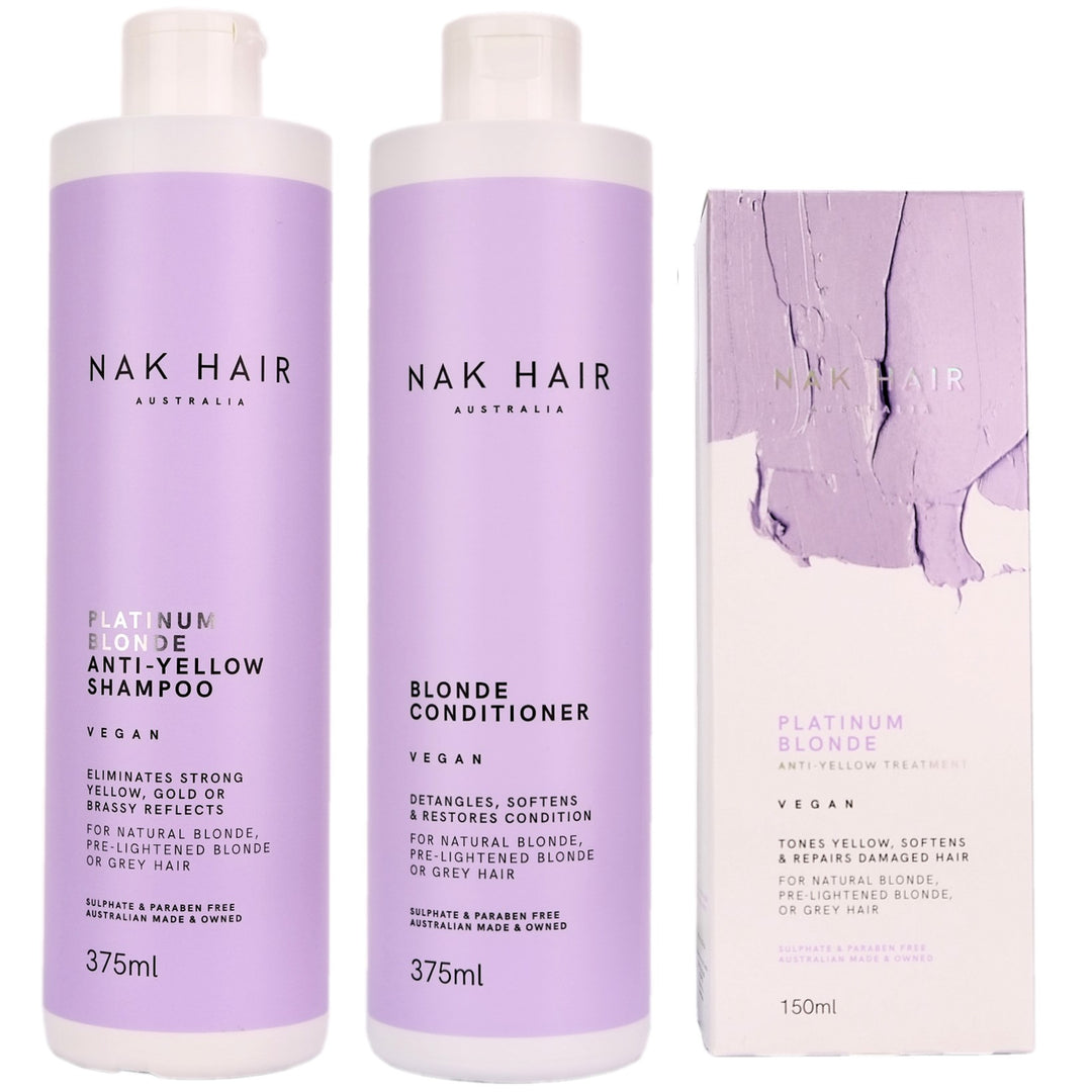 Nak Hair Platinum Blonde Trio Collection