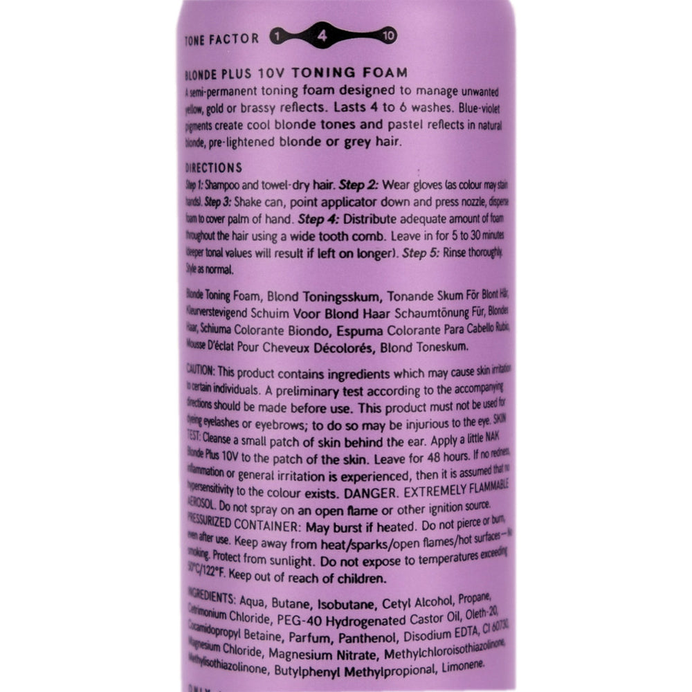 Nak Hair Blonde Plus 10V Toning Foam 100g