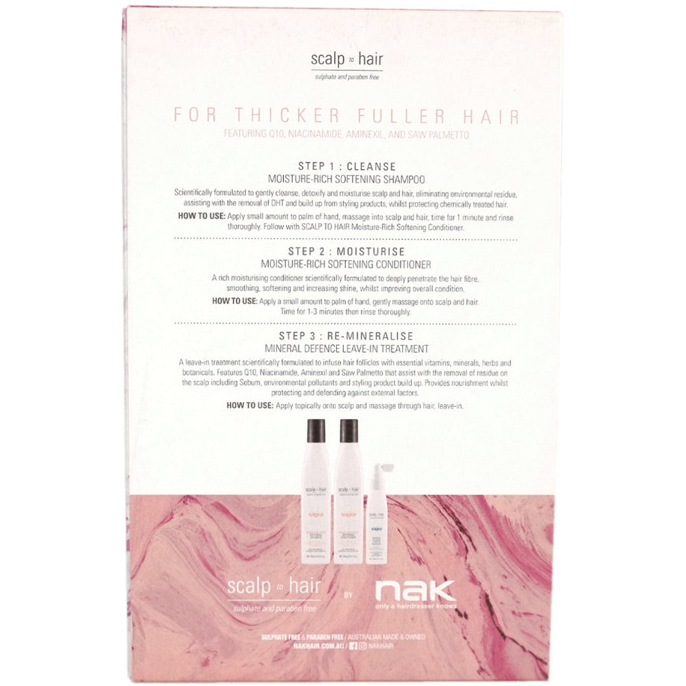 Nak Scalp To Hair Moisture-Rich Thinning Hair Kit