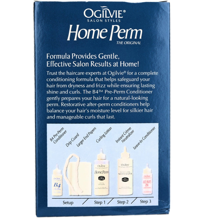 Ogilvie Salon Styles Home Perm Kit for Normal Hair With Extra Body