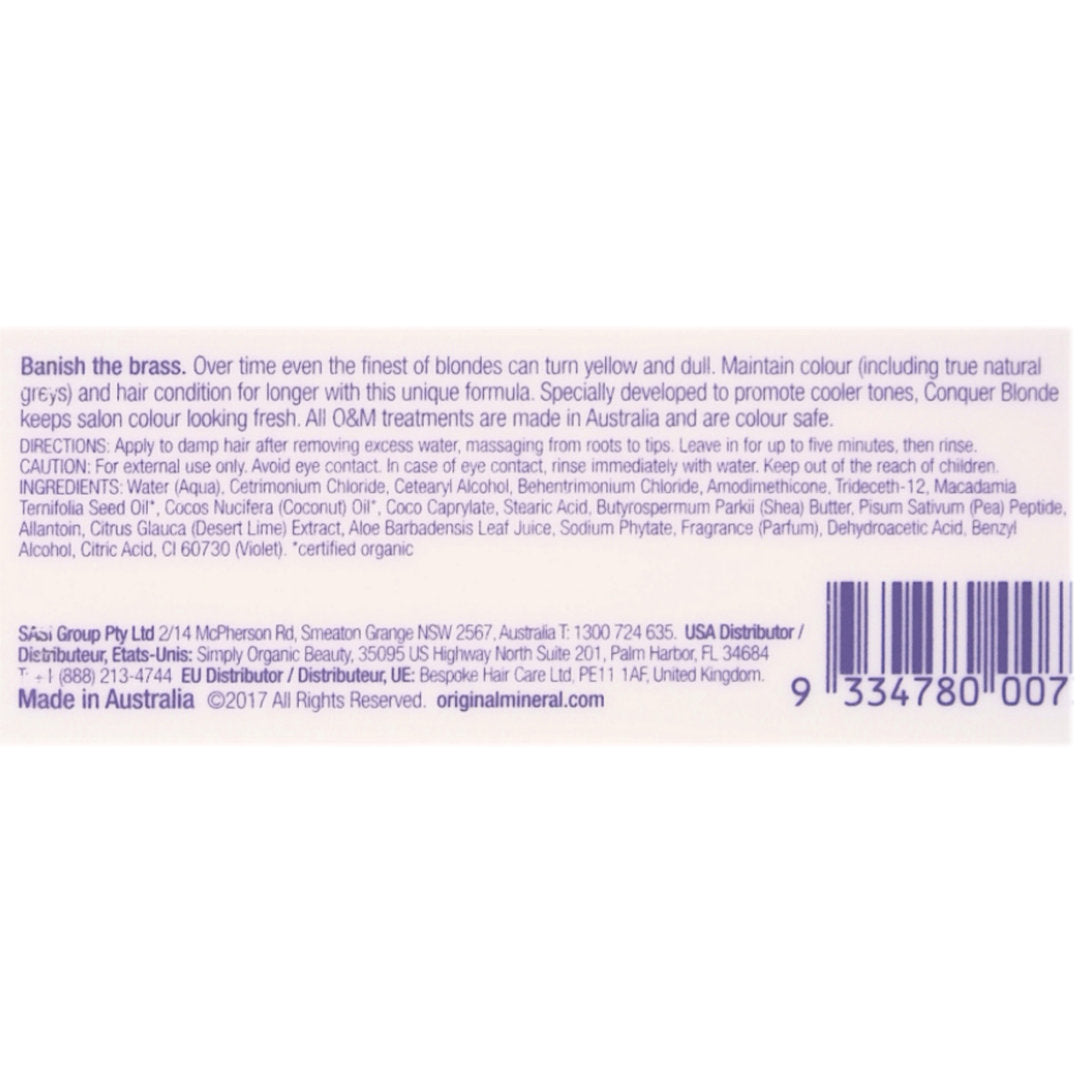 O&M Original & Mineral Conquer Blonde Silver Masque 250ml