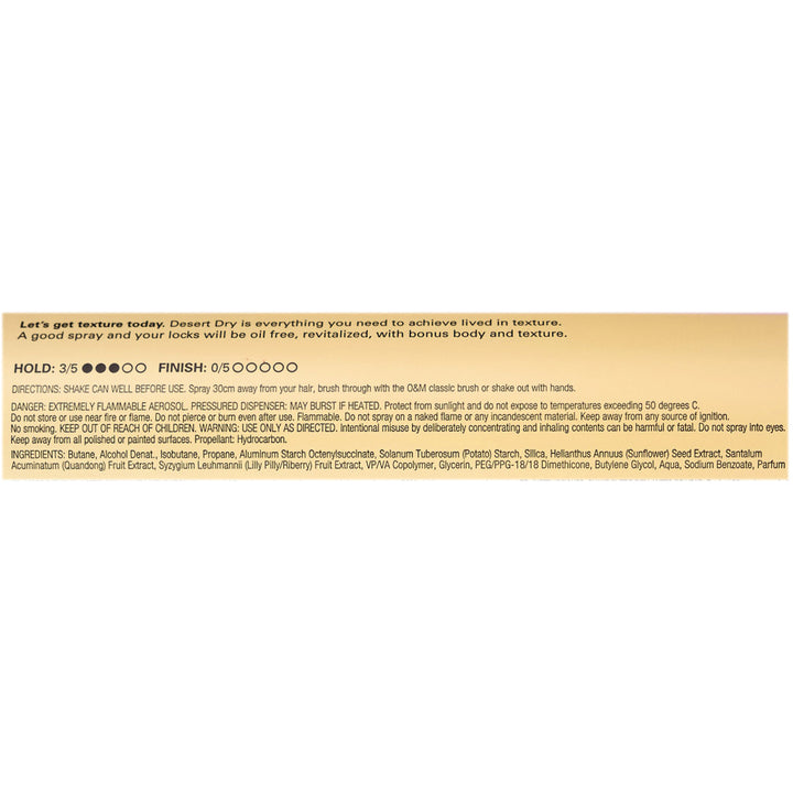 O&M Original Mineral Desert Dry Volumising Dry Texture Spray 300ml