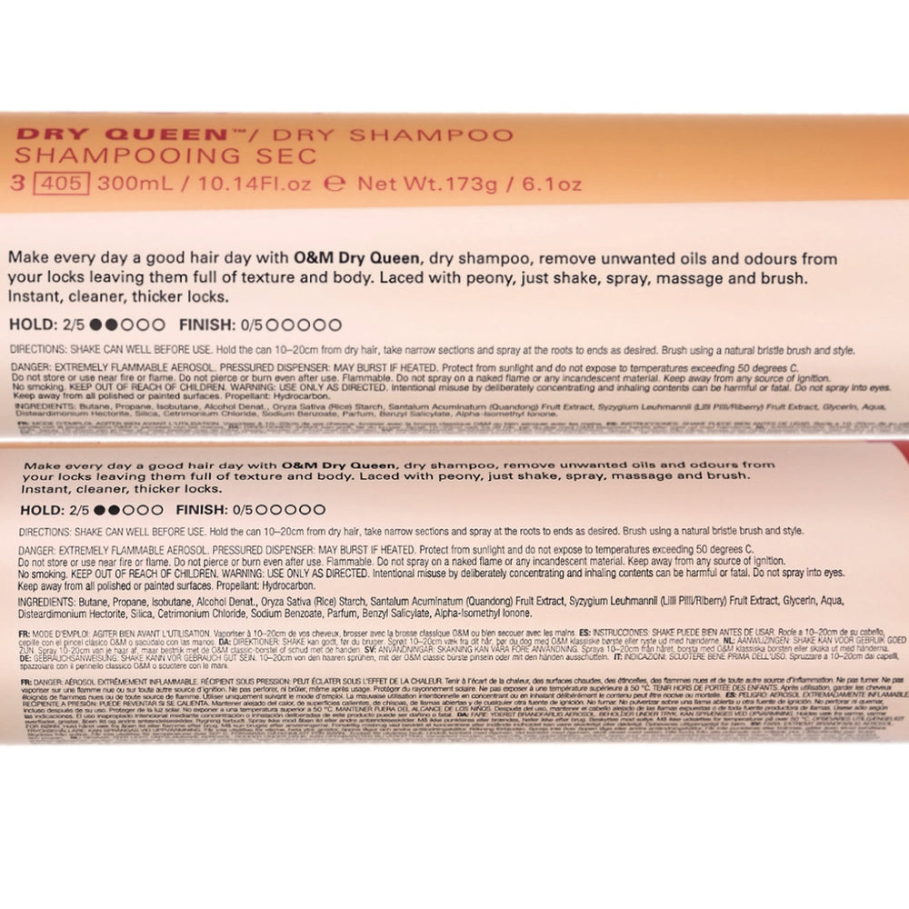 O&M Original Mineral Dry Queen Dry Shampoo 300ml