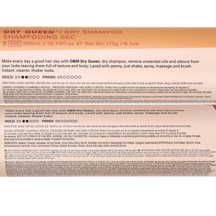 O&M Original Mineral Dry Queen Dry Shampoo 300ml