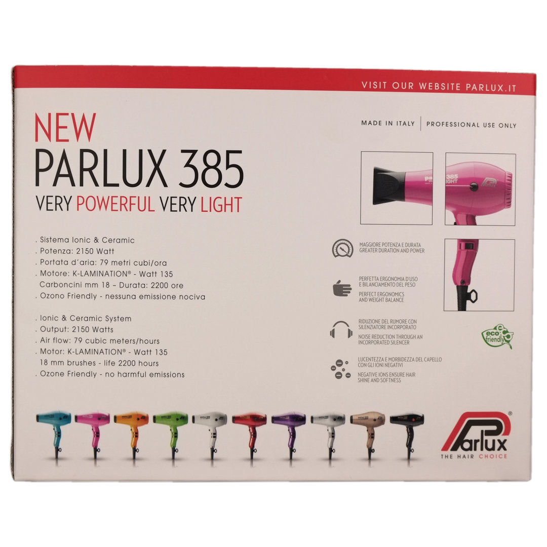 Parlux 385 Power Light Hair Dryer - Silver