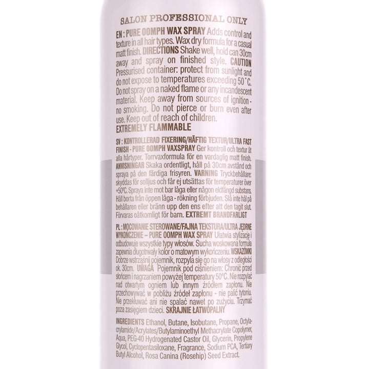 Pure OOMPH Wax Spray 100g