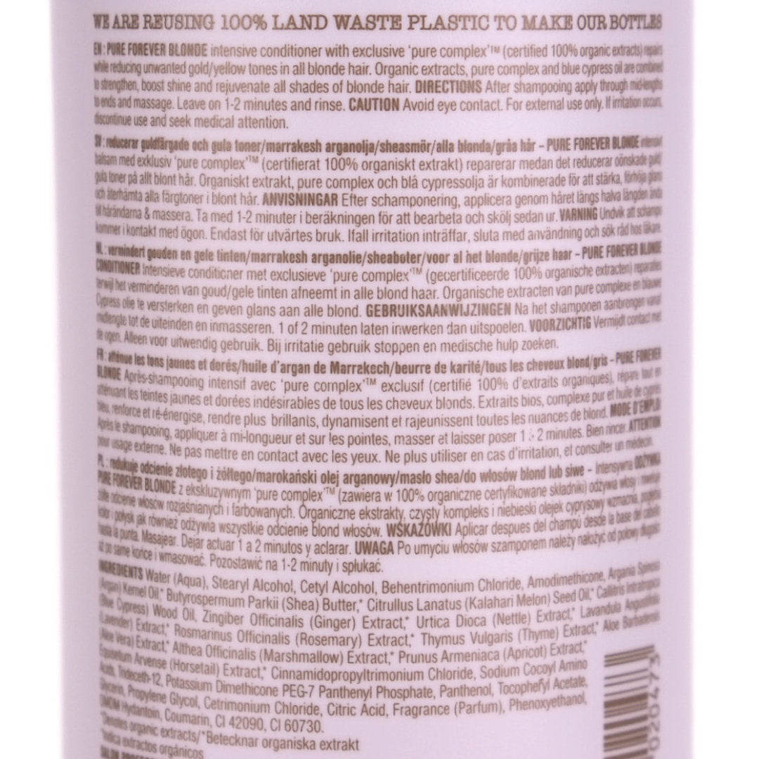 Pure Forever Blonde Conditioner 1 Litre (1000ml)