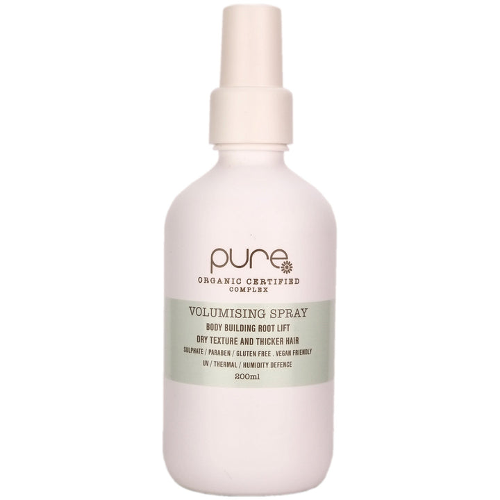 Pure Volumising Spray helps with adding root-lift height and definition and boost thickness.