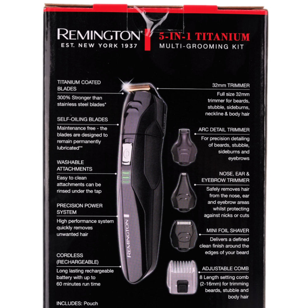 Remington 5-in-1 Titanium Multi Grooming Kit