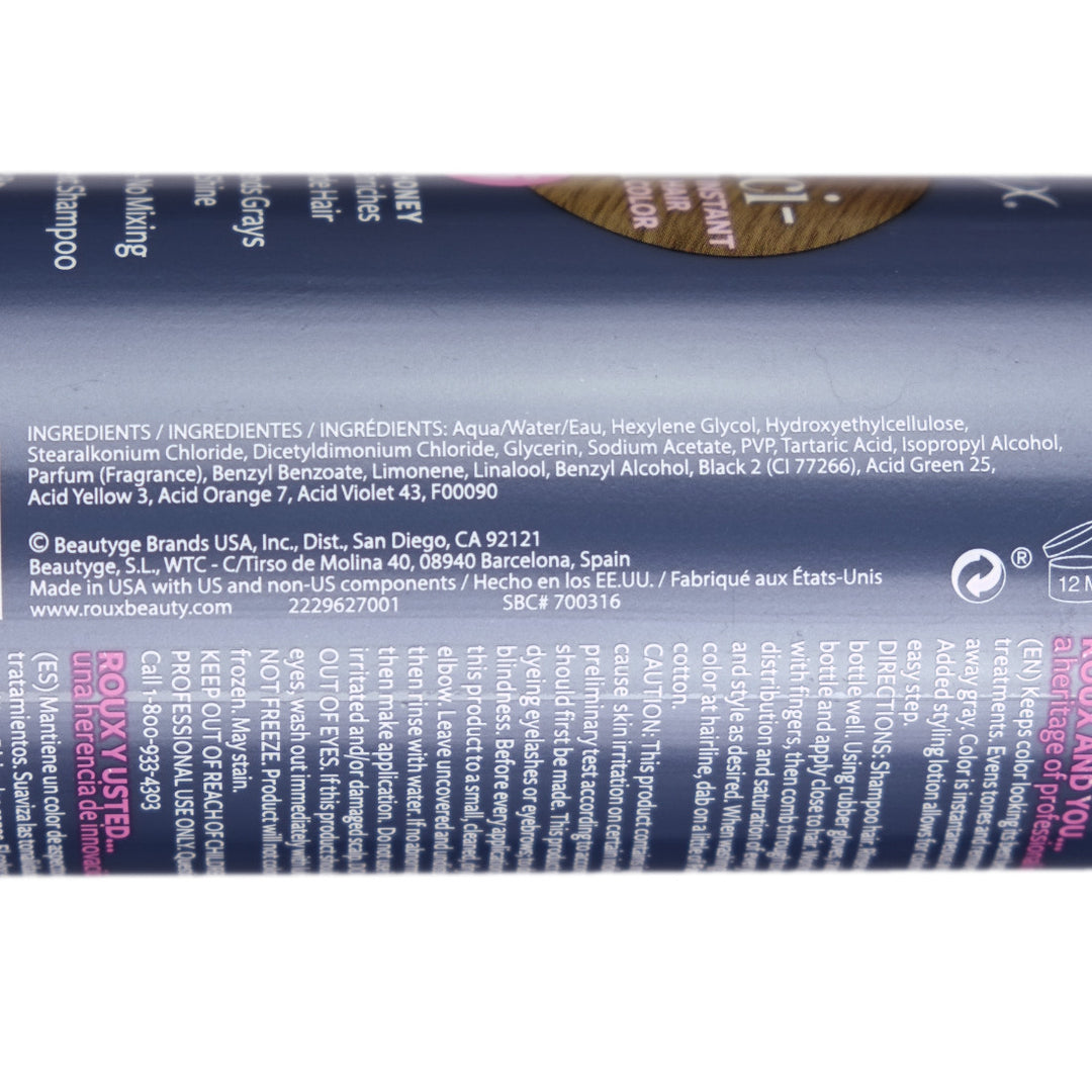 Roux Fanci-Full Number 16 Hidden Honey Hair Colour Rinse Ingredients