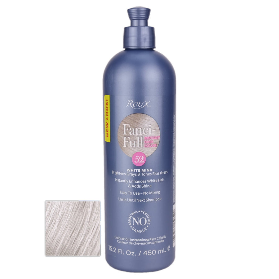 Roux Fanci-Full 52 White Minx Rinse helps to brighten greys & tones brassiness.