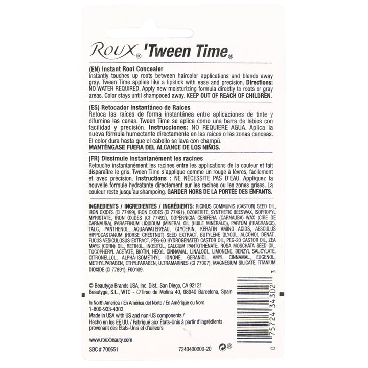 Roux Tween Time DARK BROWN Hair Colour Touch-up Stick