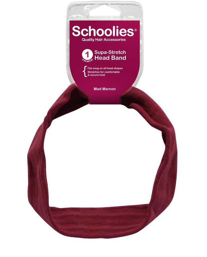 Schoolies Supa-Stretch Head Band in Various Colours