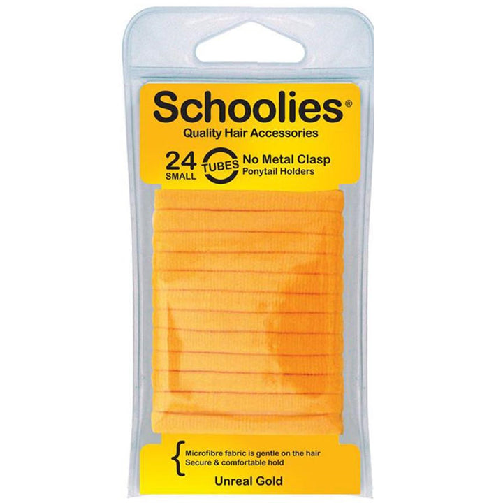 Schoolies Tubes Ponytail Holders 24pc in Various Colours