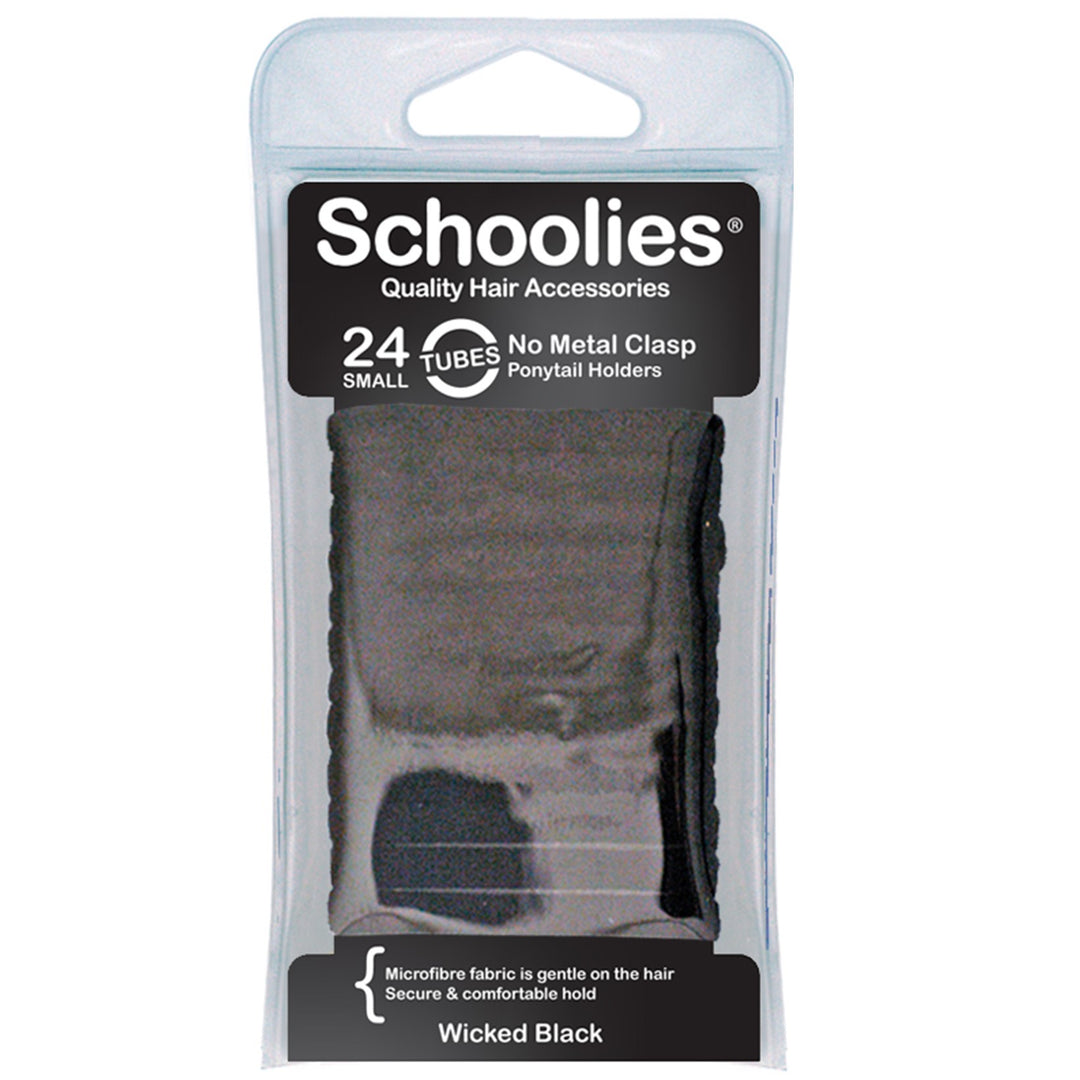 Schoolies Tubes Ponytail Holders 24pc in Various Colours