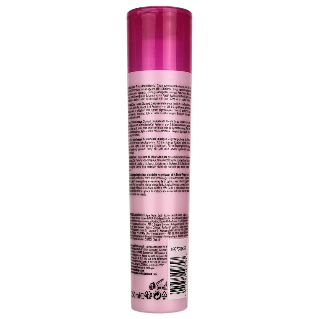Schwarzkopf Bonacure pH 4.5 Color Freeze Rich Micellar Shampoo 250ml