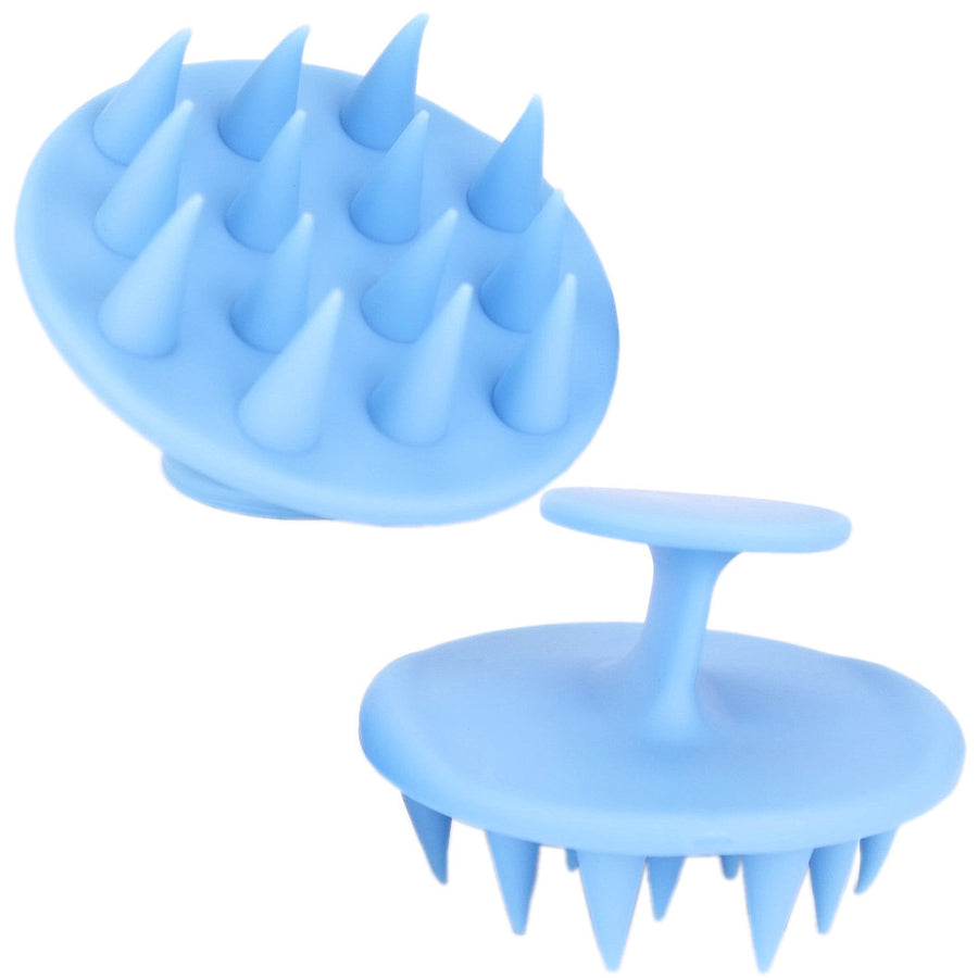 Scalp Hair Shampoo Massage Silicone Brush Blue