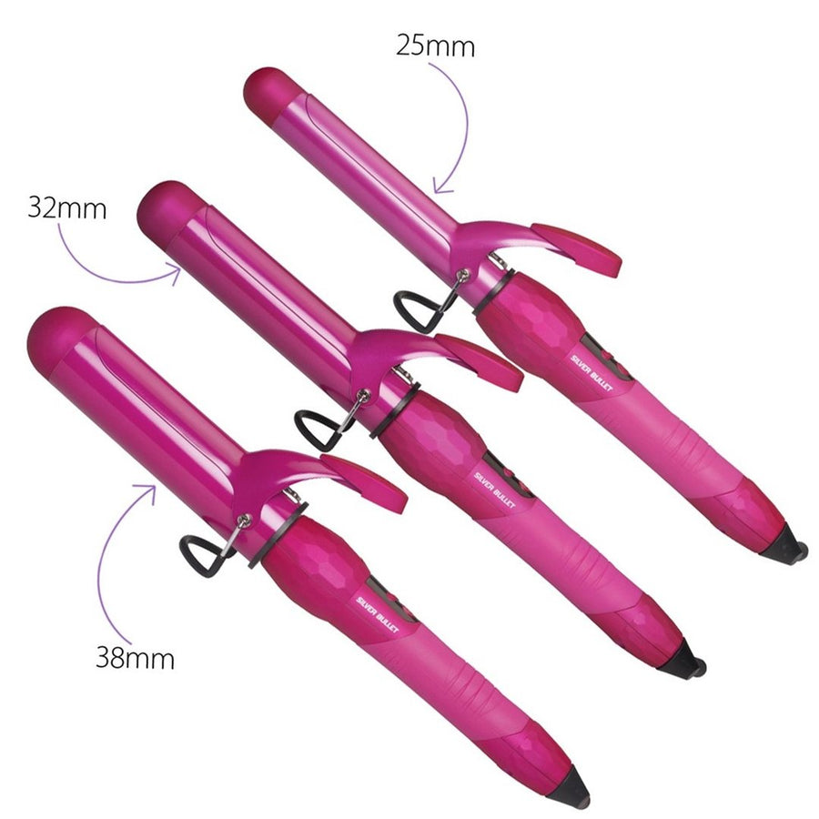 Silver Bullet Fastlane Pink Ceramic Curling Iron