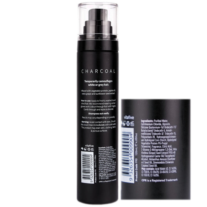 CPR Charcoal Instant Grey Away helps to temporarily camouflage white or grey hair, making hair darker.