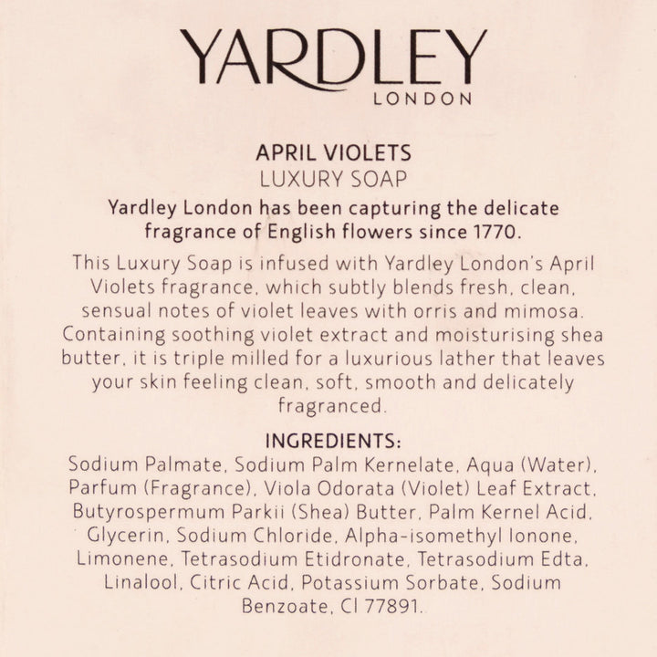 Yardley London April Violets Perfumed Talc and Luxury Soap Duo