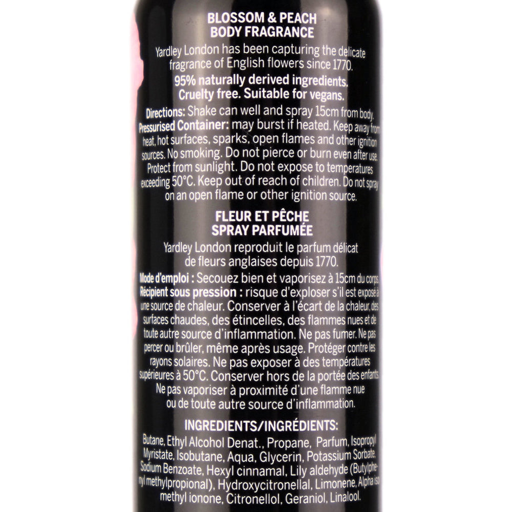 Yardley London Blossom and Peach Body Fragrance Spray 75ml
