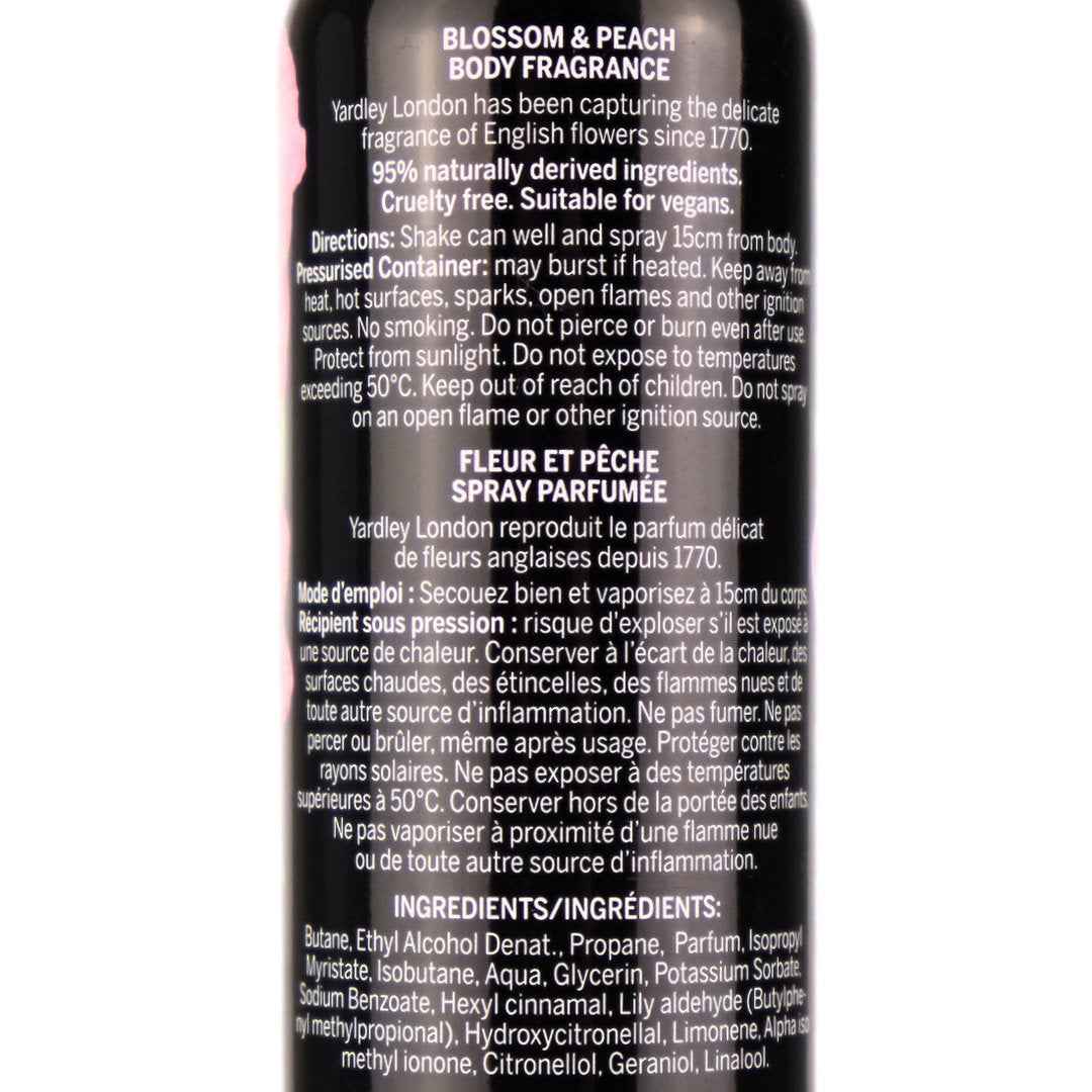 Yardley London Blossom and Peach Body Fragrance Spray 75ml
