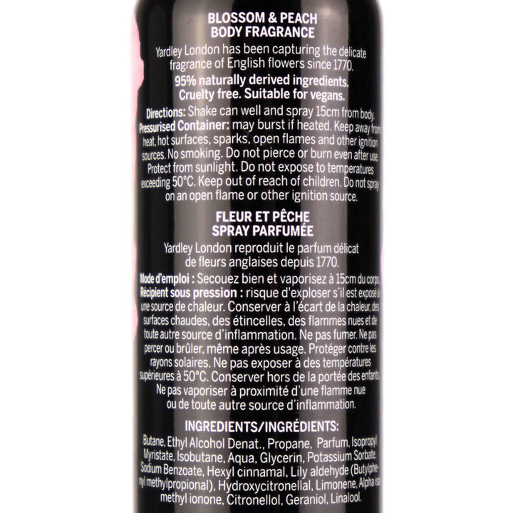 Yardley London Blossom and Peach Body Fragrance Spray 75ml