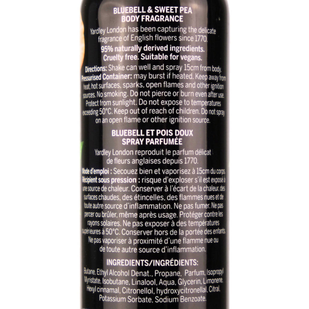 Yardley London Bluebell and Sweet Pea Body Fragrance Spray 75ml