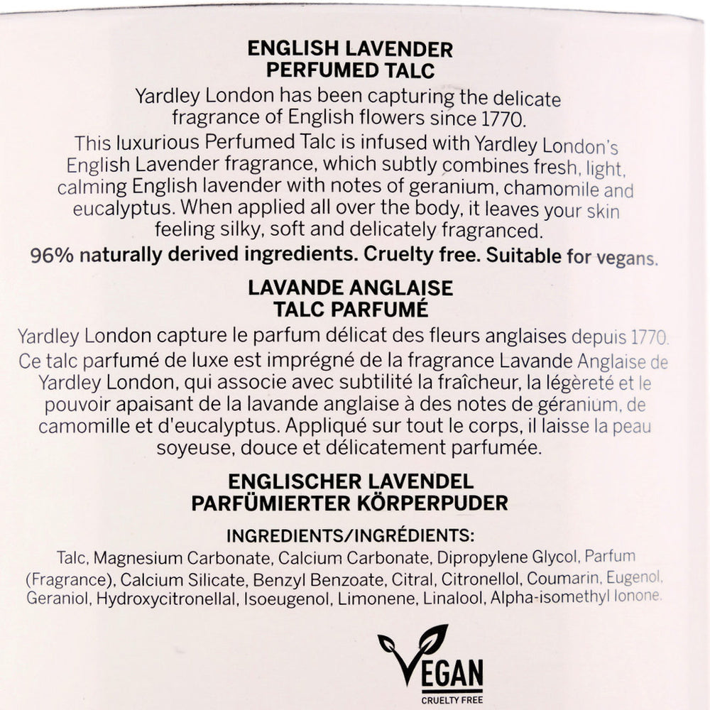 Yardley London English Lavender Perfumed Talc and Luxury Soap Duo