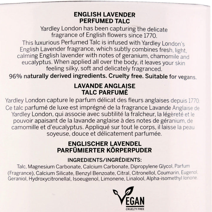 Yardley London English Lavender Perfumed Talc and Luxury Soap Duo