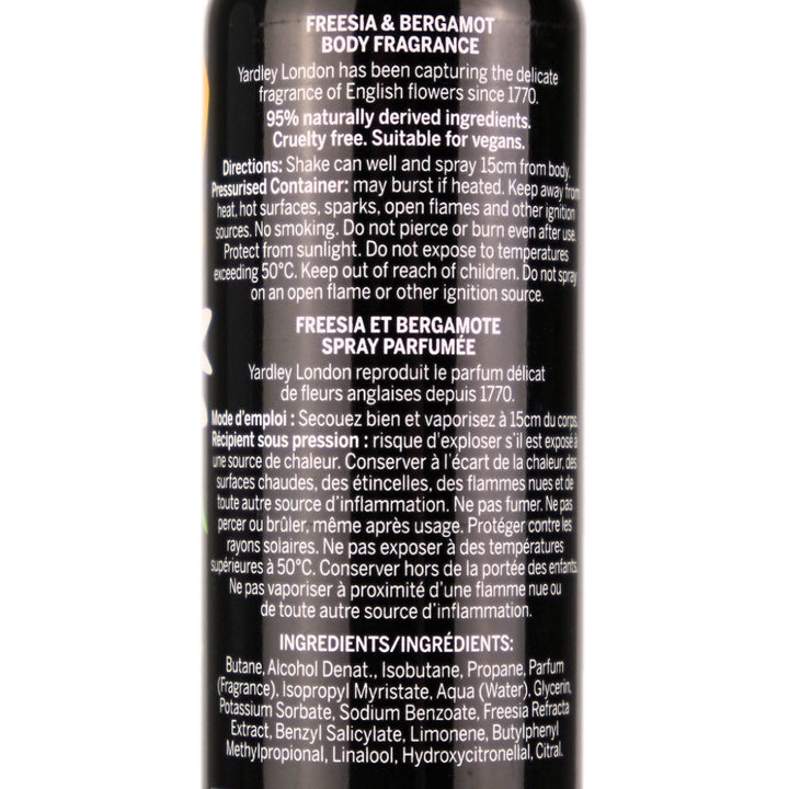 Yardley London Freesia and Bergamot Body Fragrance Spray 75ml