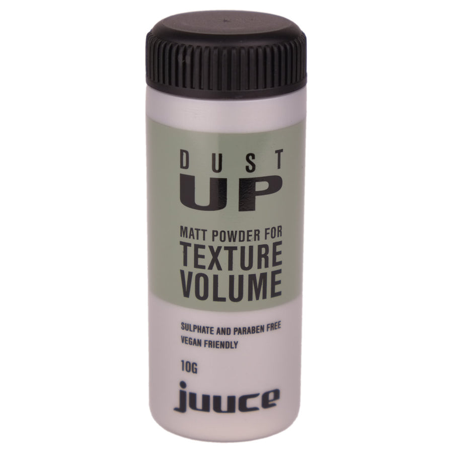 Juuce Dust Up is a matt hair powder that gives hair the ultimate windswept look.