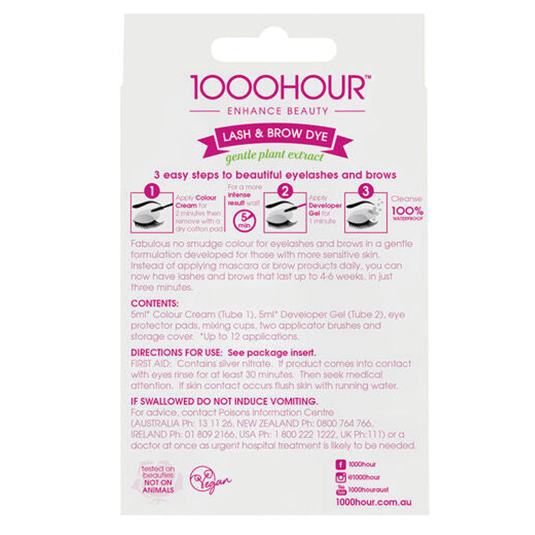 1000 Hour Lash & Brow Dye Kit Plant Extract Dark Brown